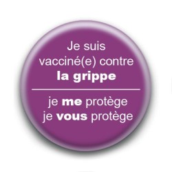 Badge Vacciné contre la grippe