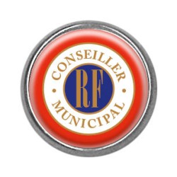 Pins rond chromé : Conseiller municipal