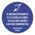Masque : Malentendant(e), je lis sur les lèvres