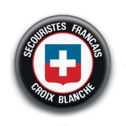 Badge : Secouristes français, croix blanche