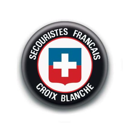 Badge : Secouristes français, croix blanche
