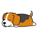 Masque : Beagle endormi