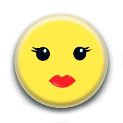 Badge : Smiley femme