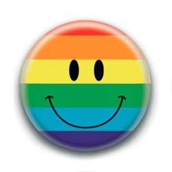 Badge : Smiley LGBTQIA+