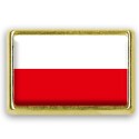 Pins rectangle : Drapeau Pologne