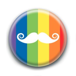 Badge : Moustache LGBTQIA+