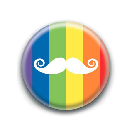 Badge : Moustache LGBTQIA+