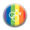 Badge : Drapeau LGBTQIA+, symbole homme