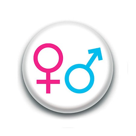 Badge : Symbole homme et femme