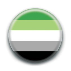 Badge : Drapeau aromantique