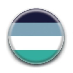 Badge : Drapeau aroace orienté