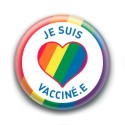 Badge : Je suis vacciné.e, LGBTQIA+