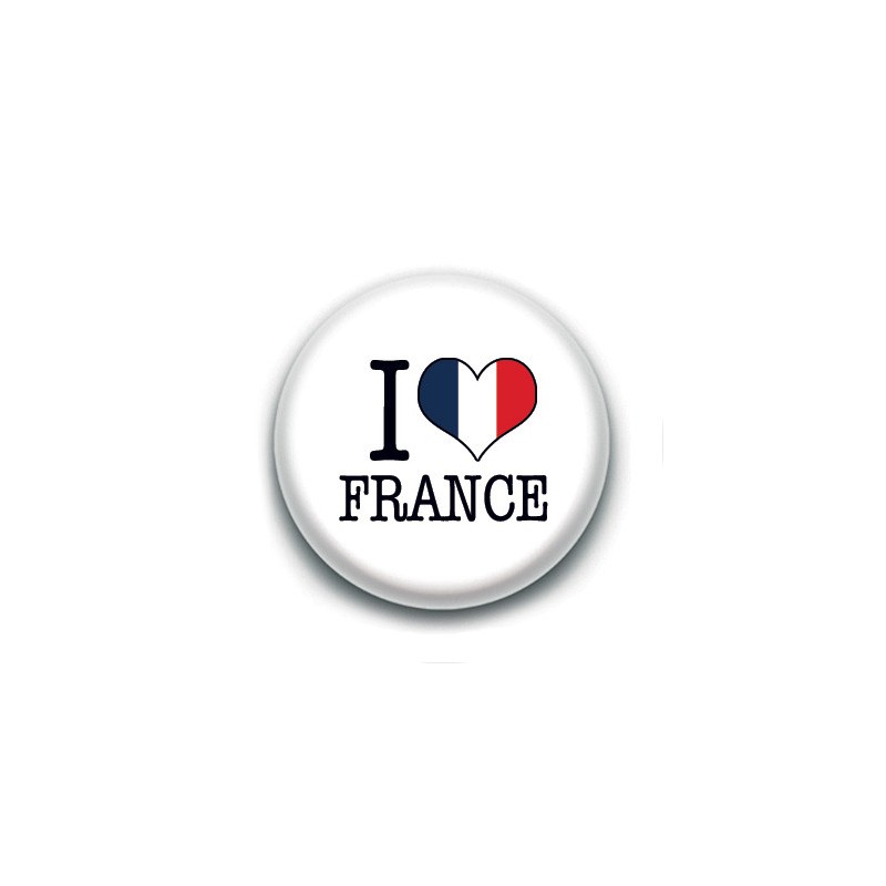 Badge : I Love France, coeur