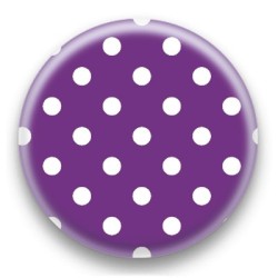Badge Violet et Pois Blancs