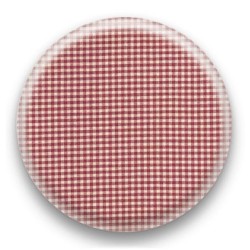 Badge vichy rouge