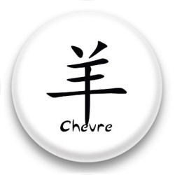 badge signe chinois Chevre