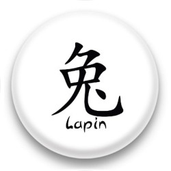 Badge : Signe chinois lapin