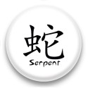 Badge signe chinois Serpent