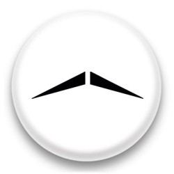 Badge Moustache pointue