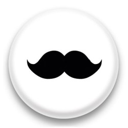 Badge Grosse moustache noire