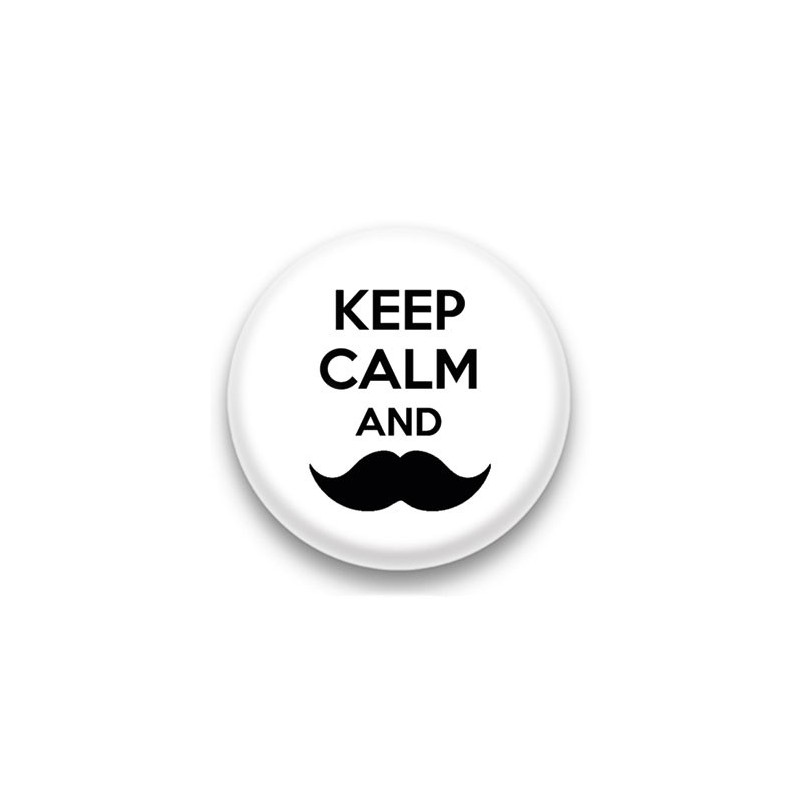 Badge Keep calm and mustach