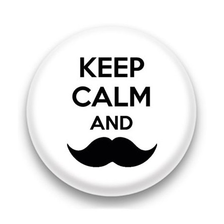 Badge Keep calm and mustach