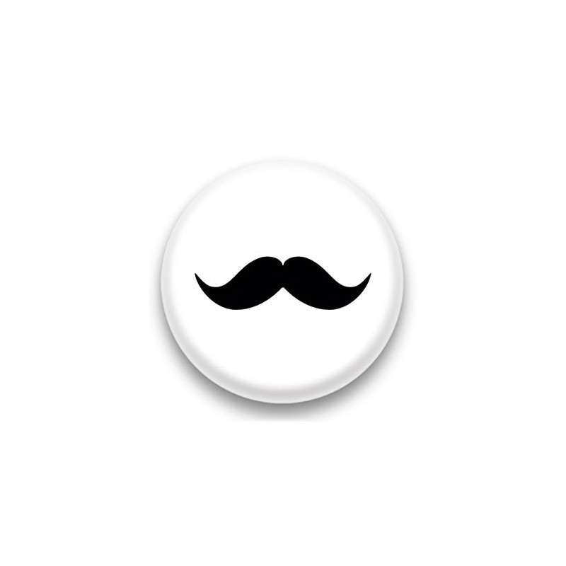 Moustache Smiley Badge de bouton