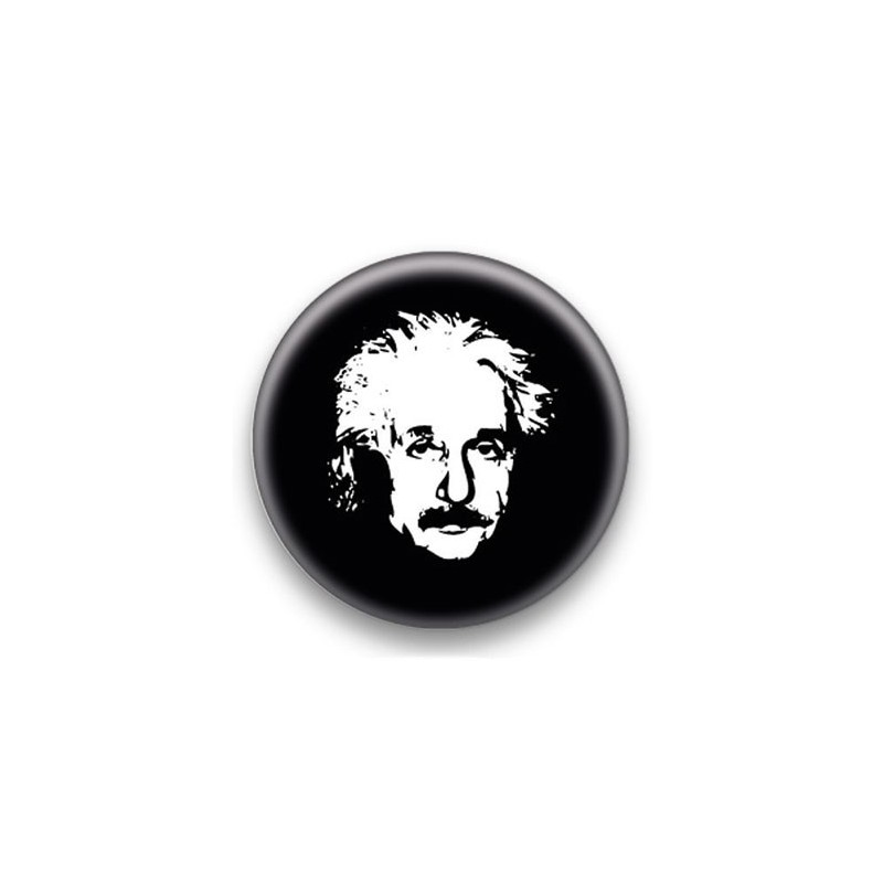 Badge : Bichromie, scientifique Albert Einstein