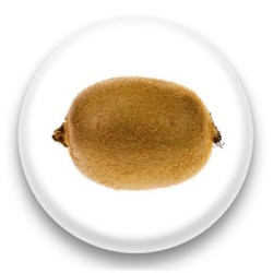 Badge Kiwi sur fond blanc