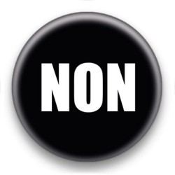 Badge Non fond noir