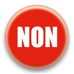 Badge Non fond rouge