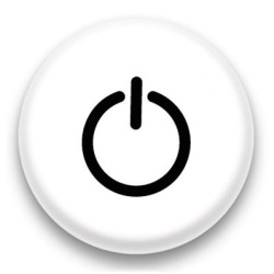 Badge Bouton Start Noir