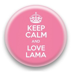 Badge Keep Calm and Love Lama