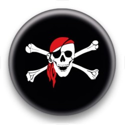 Badge Signe pirate fond noir