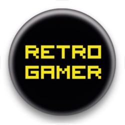 Badge Retro Gamer Jaune