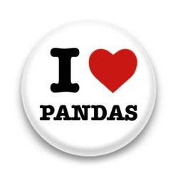 Badge I Love Pandas