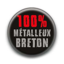 Badge 100 pour-cent métalleux breton