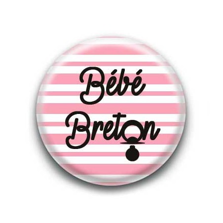 Badge bébé breton fille