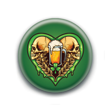 Badge : Bière et crânes