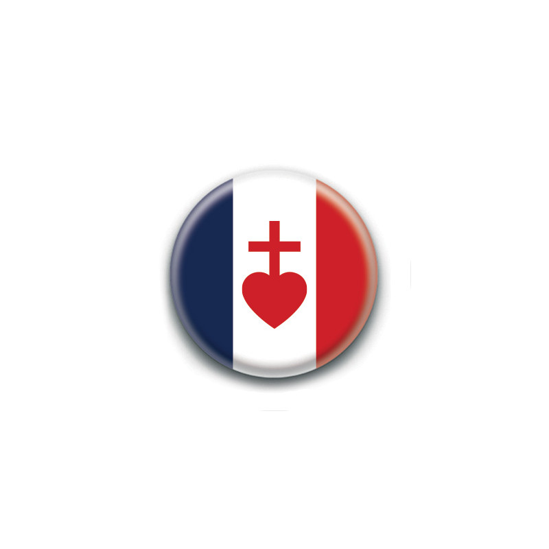 Badge : Drapeau France catholique
