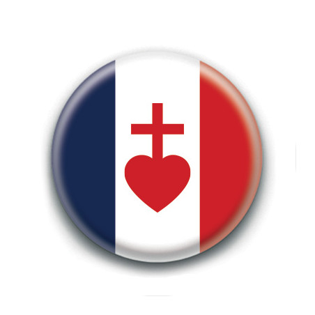Badge : Drapeau France catholique