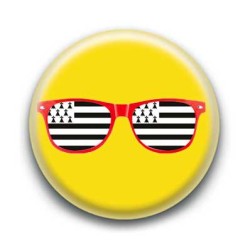Badge Lunettes rouges drapeau breton