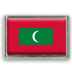 Pins rectangle : Drapeau des Maldives