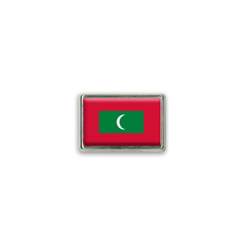 Pins rectangle : Drapeau des Maldives Pins rectangle : Drapeau des Maldives