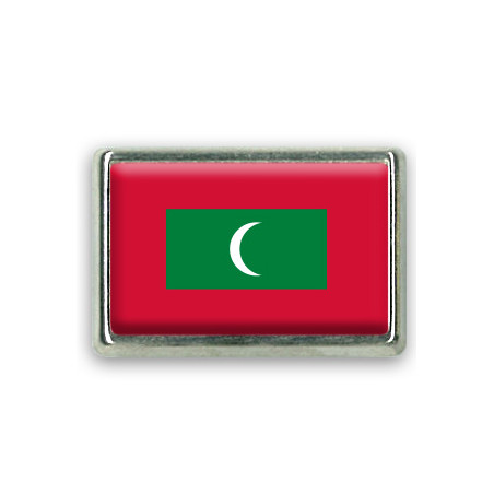 Pins rectangle : Drapeau des Maldives