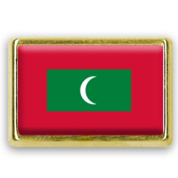 Pins rectangle : Drapeau des Maldives
