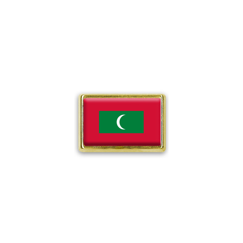 Pins rectangle : Drapeau des Maldives Pins rectangle : Drapeau des Maldives