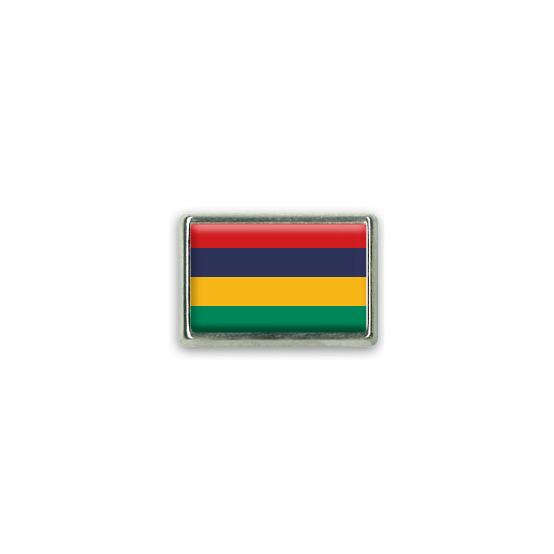 Pins rectangle : Drapeau de l'île Maurice Pins rectangle : Drapeau de l'île Maurice