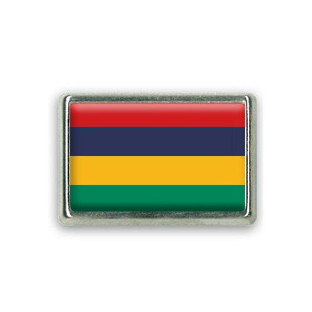 Pins rectangle : Drapeau de l'île Maurice