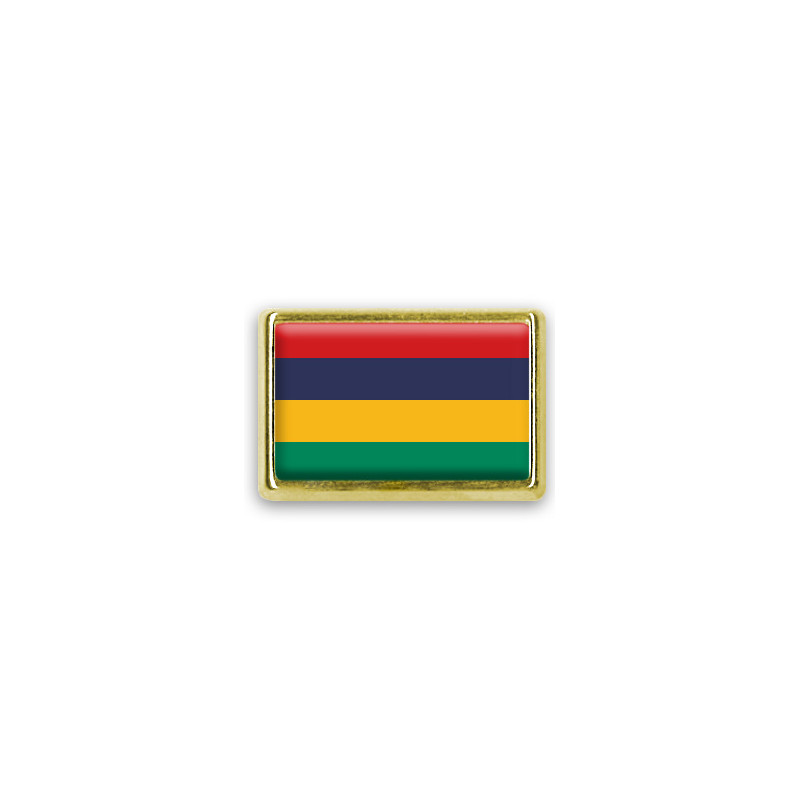 Pins rectangle : Drapeau de l'île Maurice Pins rectangle : Drapeau de l'île Maurice